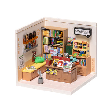 Rolife Super Creator Fascinating Book Store DIY Miniature House Kit DW004