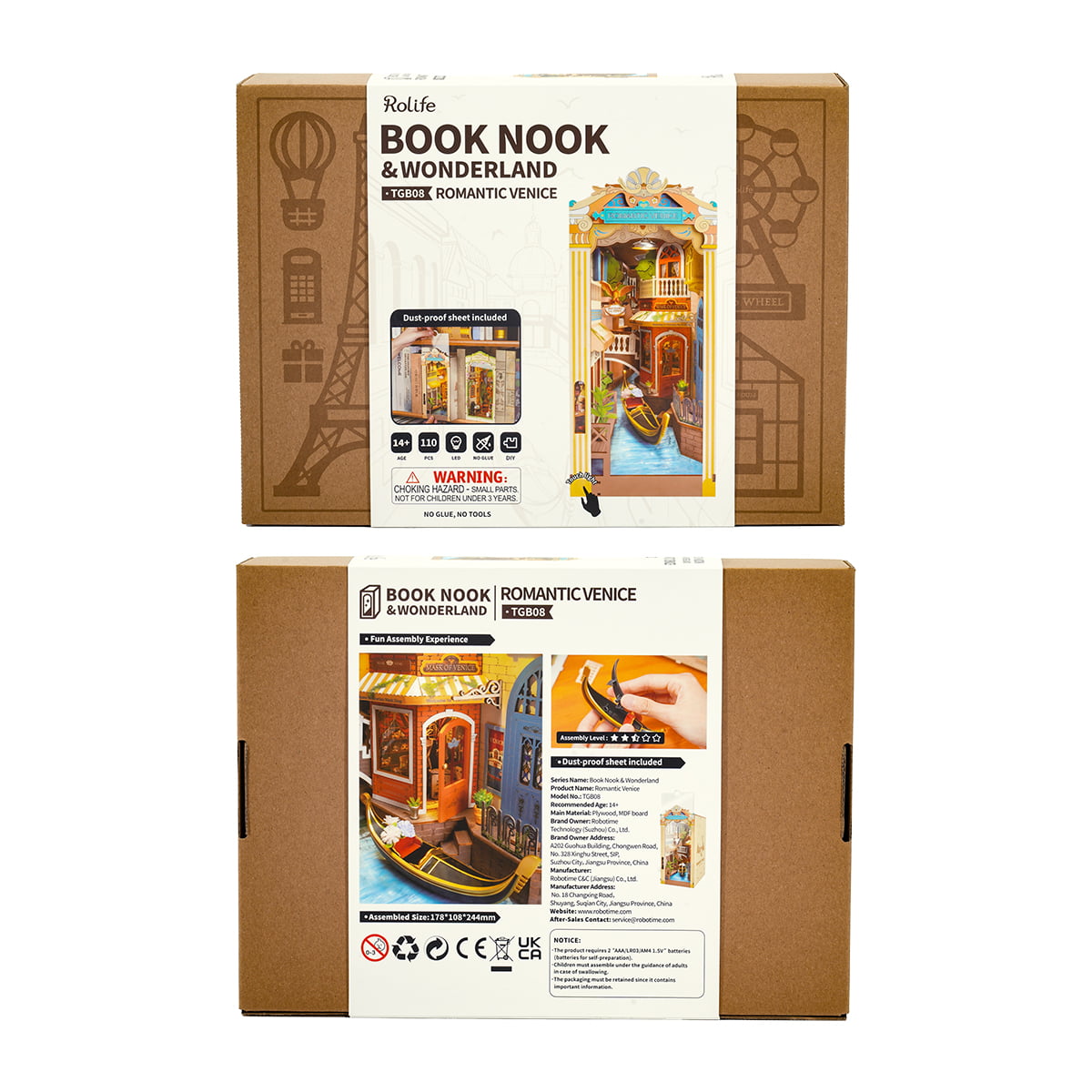 Rolife Romantic Venice DIY Book Nook Kit TGB08