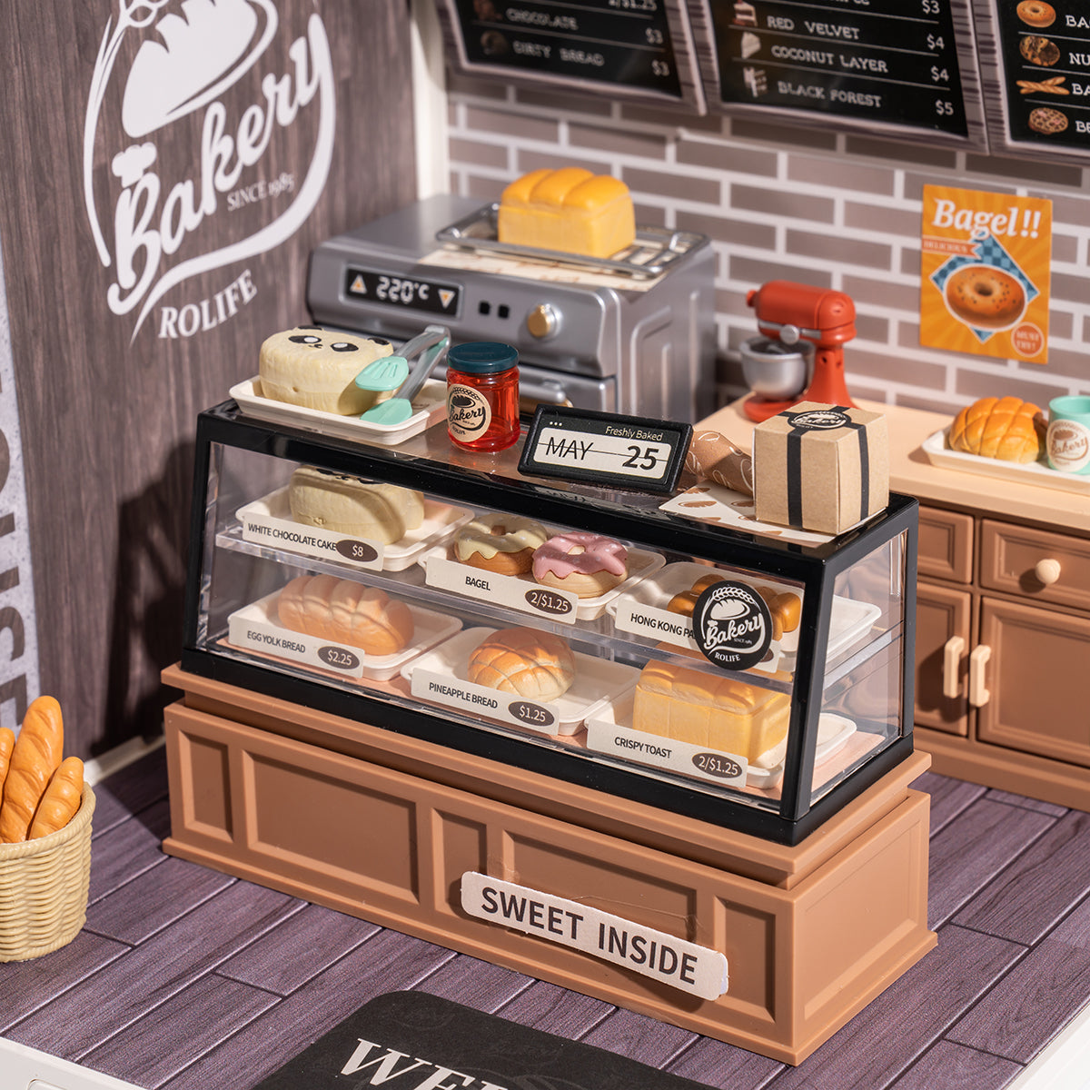 Rolife Super Creator Golden Wheat Bakery DIY Miniature House Kit DW005