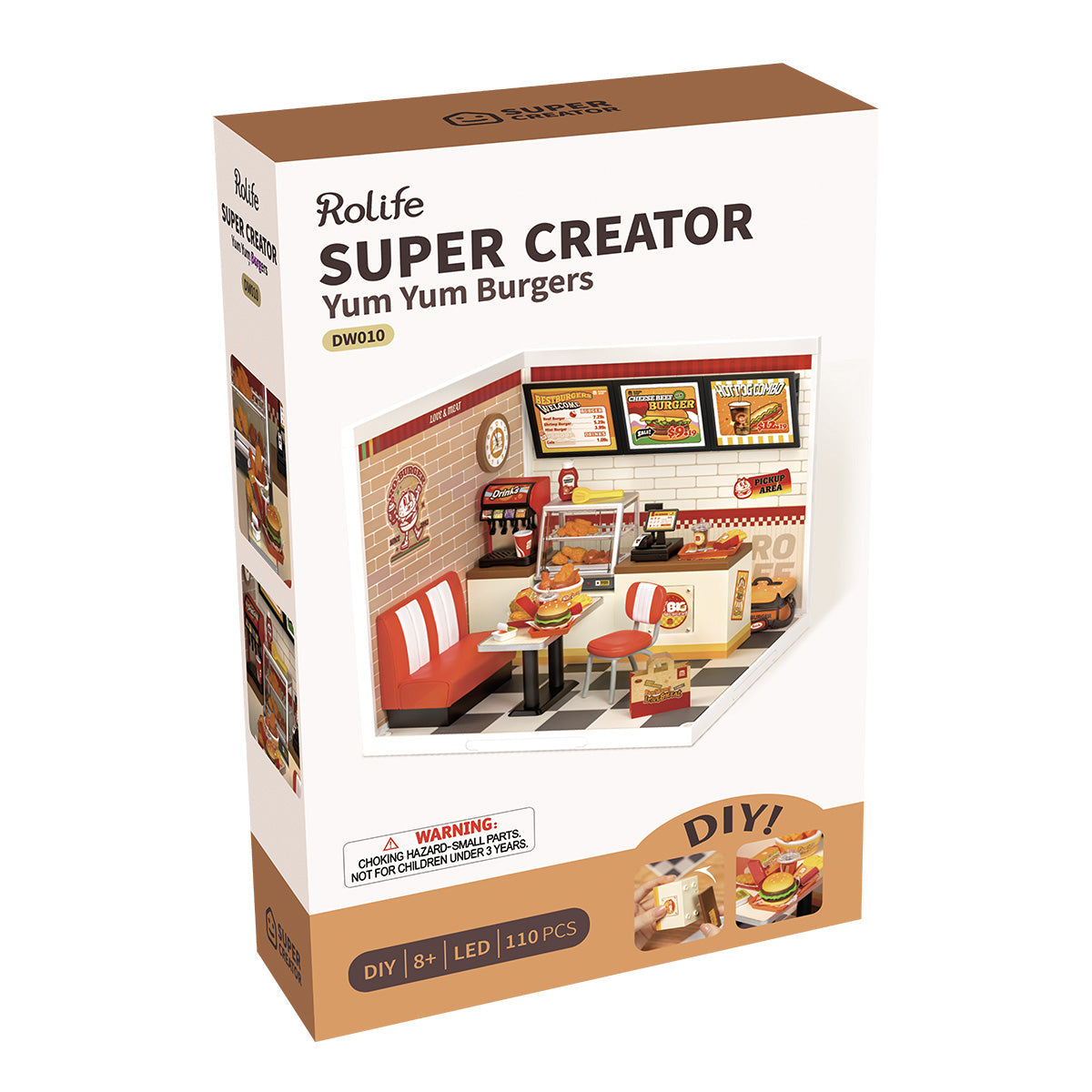 Rolife Yum Yum Burgers DIY Miniature House DW010
