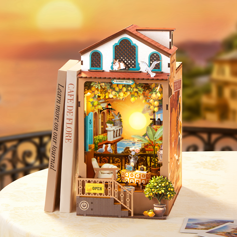 Rolife Sunset Isle DIY Book Nook TGB18